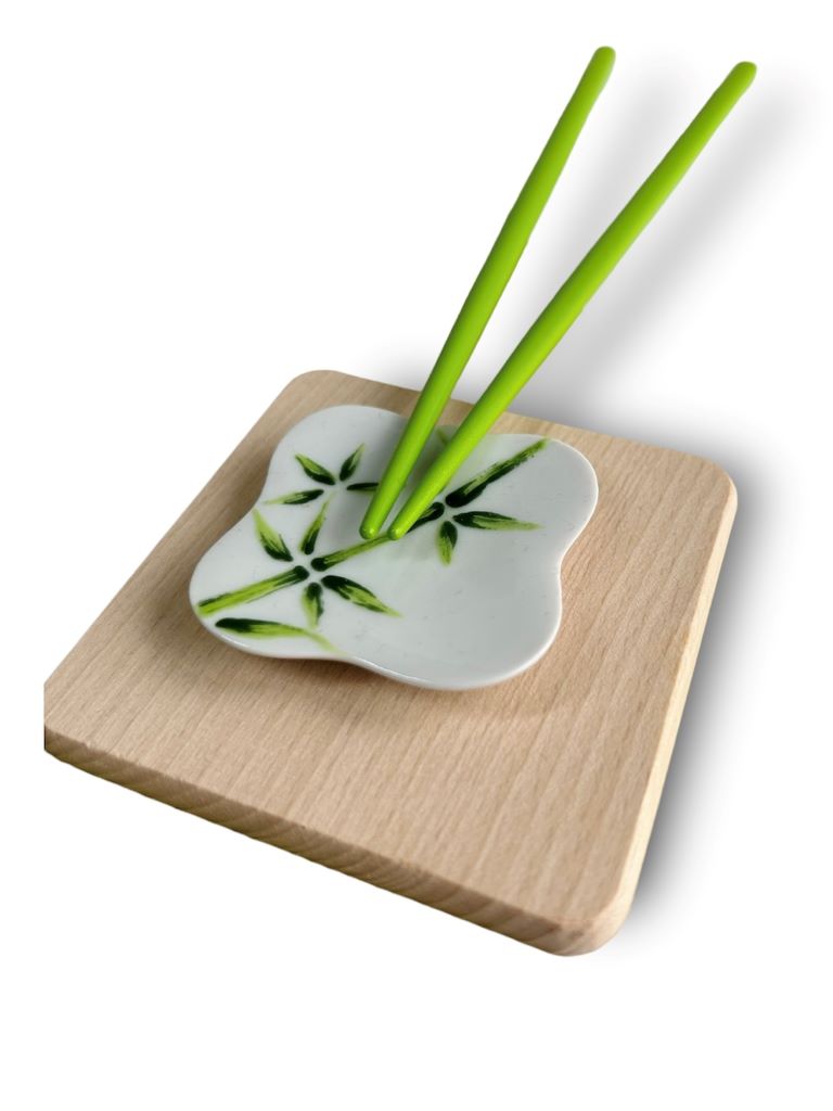 chopstick rest square "Bamboo Grove" 5.5x5.5 cm