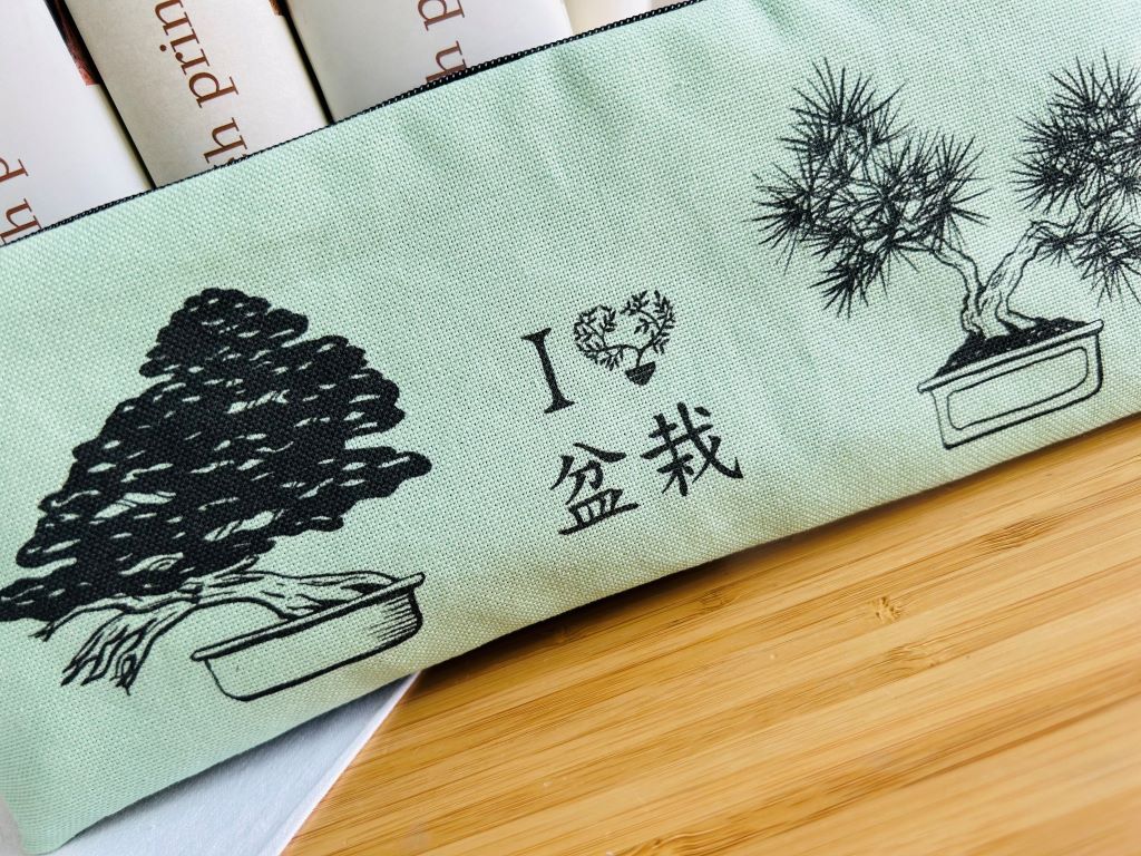 Pencil case "Bonsai lover" green