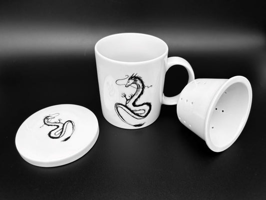 "Dragon" mug with infuser and lid 300 ml
