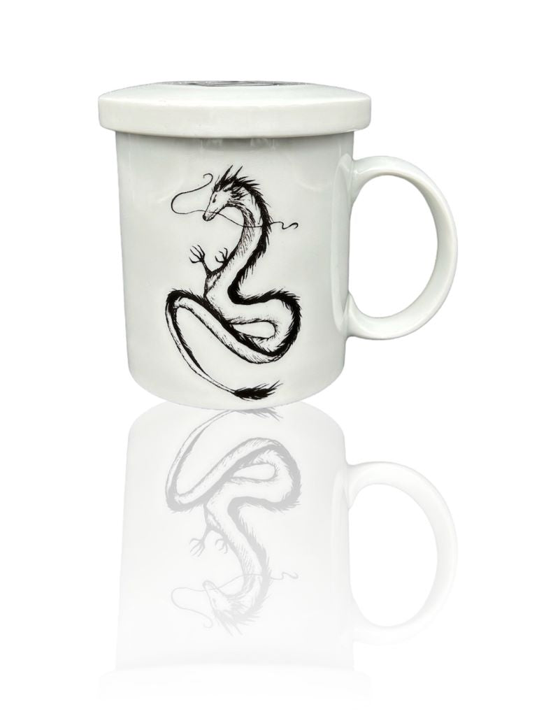 "Dragon" mug with infuser and lid 300 ml
