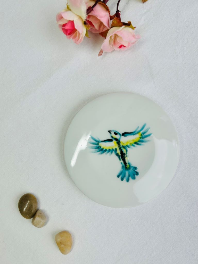 Mug "Bird on Sakura" with infuser and lid 300 ml