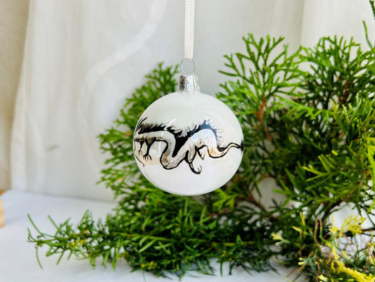Weihnachtskugel "Drache" Porzellan 6 cm
