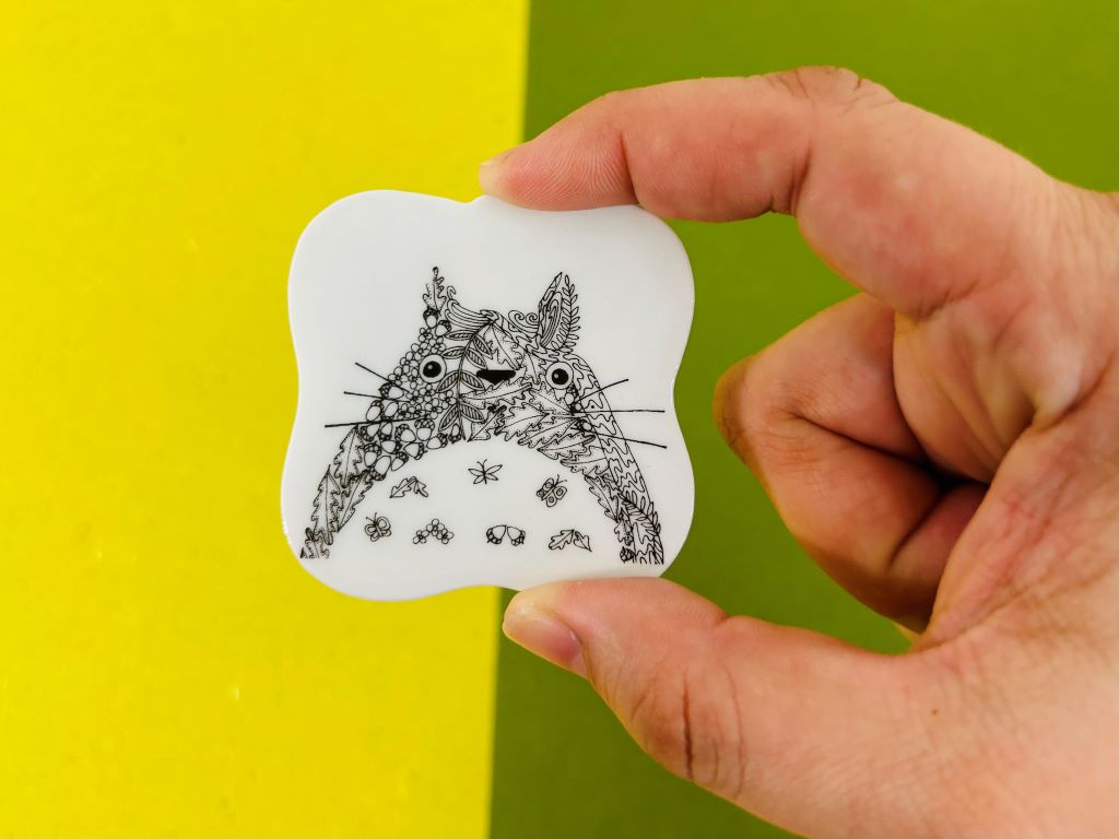 Square "Totoro" chopstick rest 5.5x5.5 cm