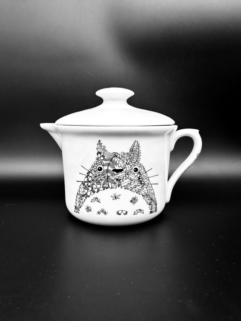 "Totoro" mug, large, with spout and lid, 900 ml