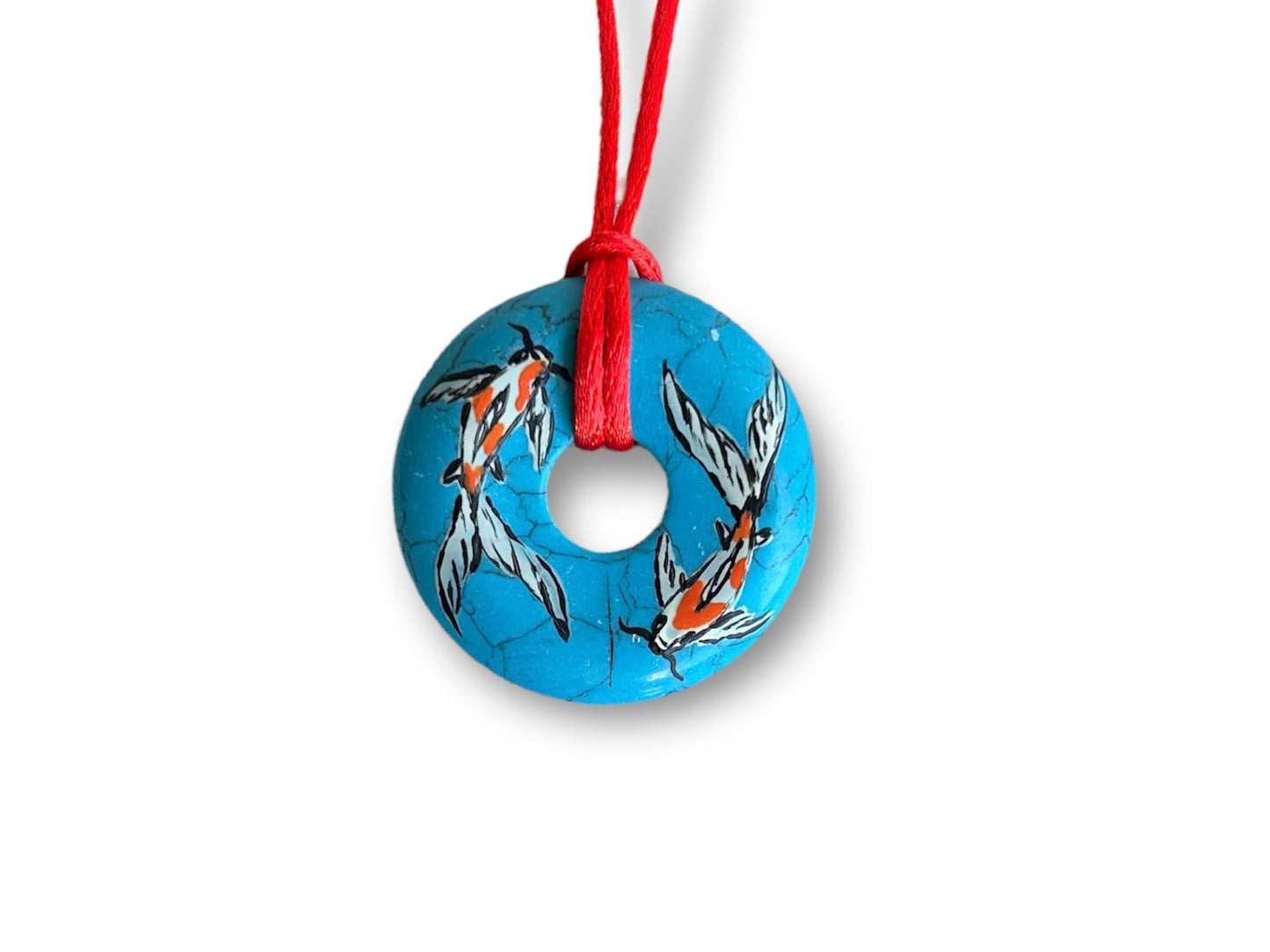 Donut necklace "Koi carp" turquenite