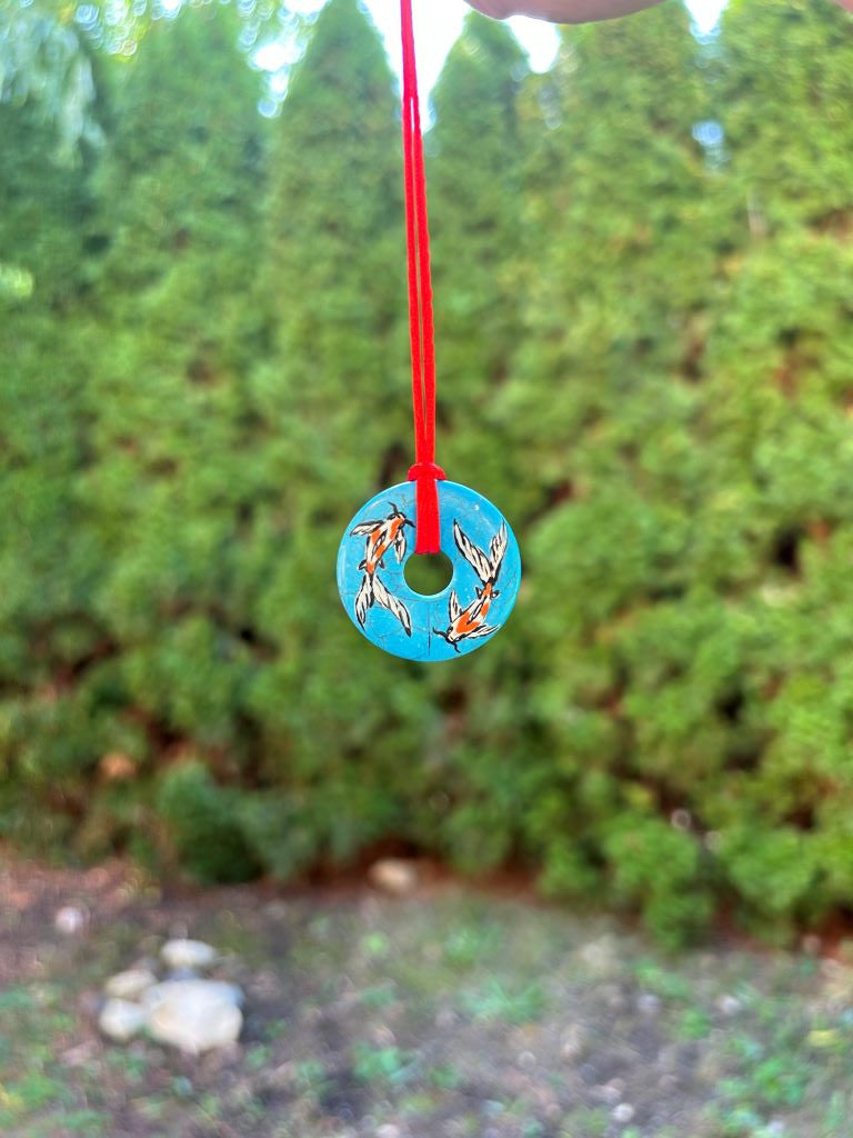 Donut necklace "Koi carp" turquenite