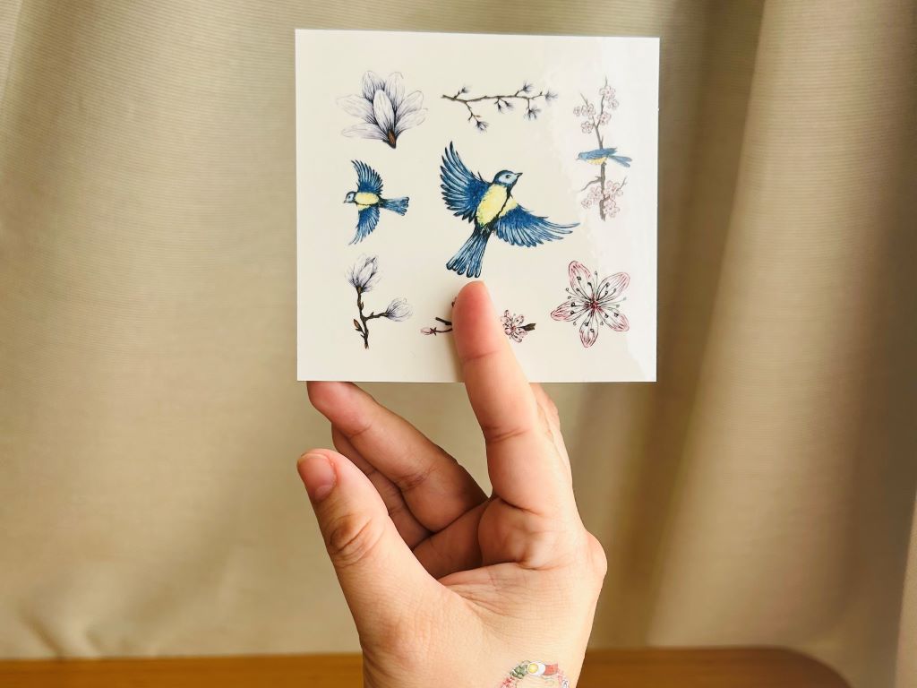 Temporary Tattoo "Spring Japan" colored