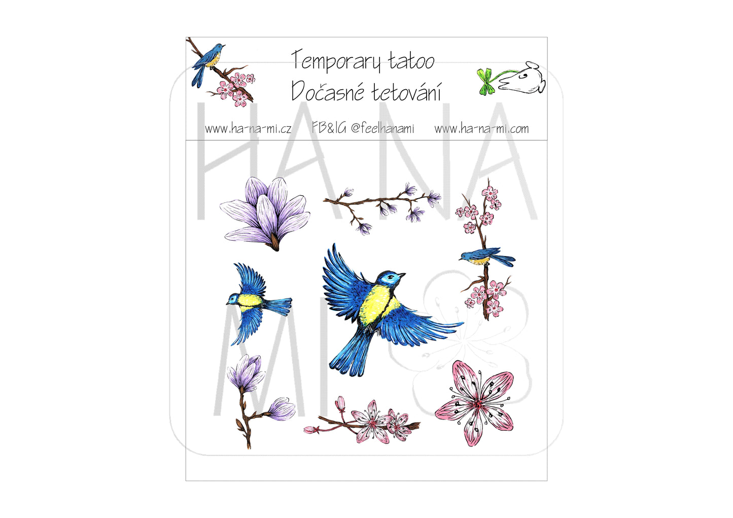 Temporary Tattoo "Spring Japan" colored