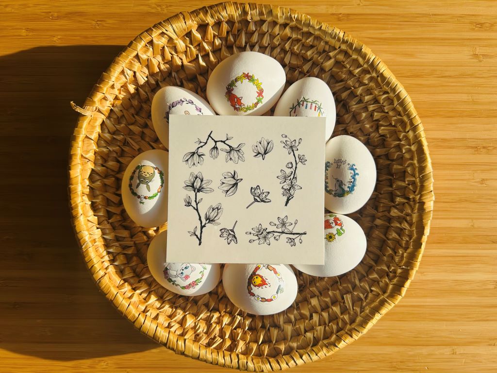 Temporary Tattoo "Spring Japan" Black