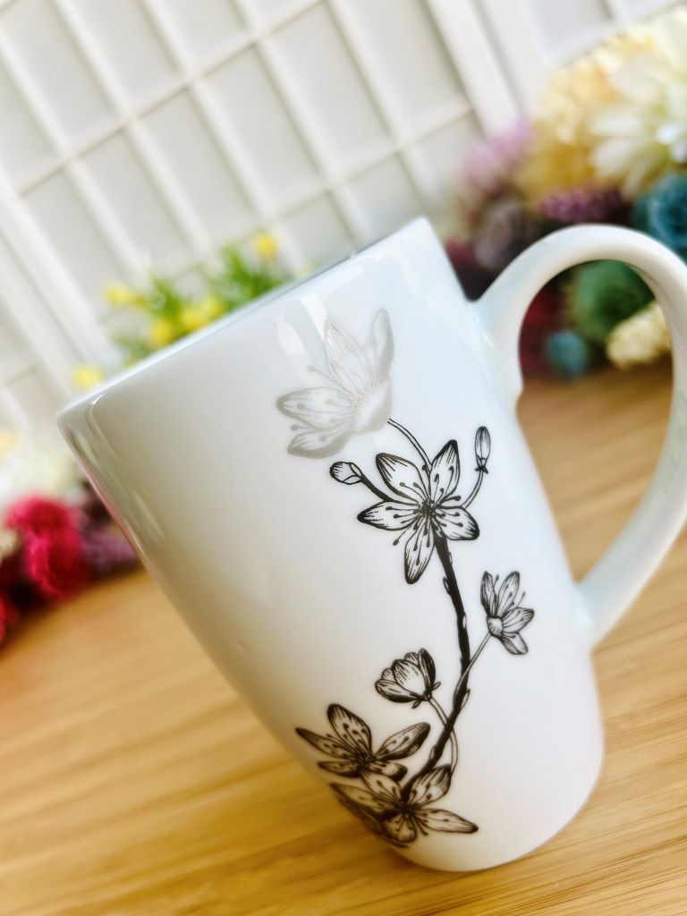 Tall Mug "Sakura" with Silver 380 ml