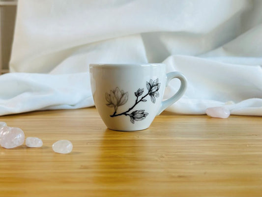 Espresso cup "Magnolia" with silver 90 ml