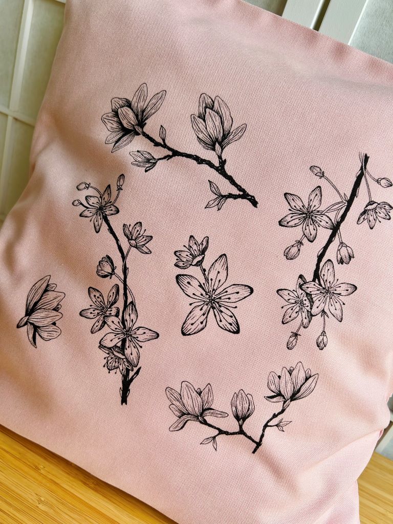 Pillowcase "Spring Japan" pink 40x40 cm