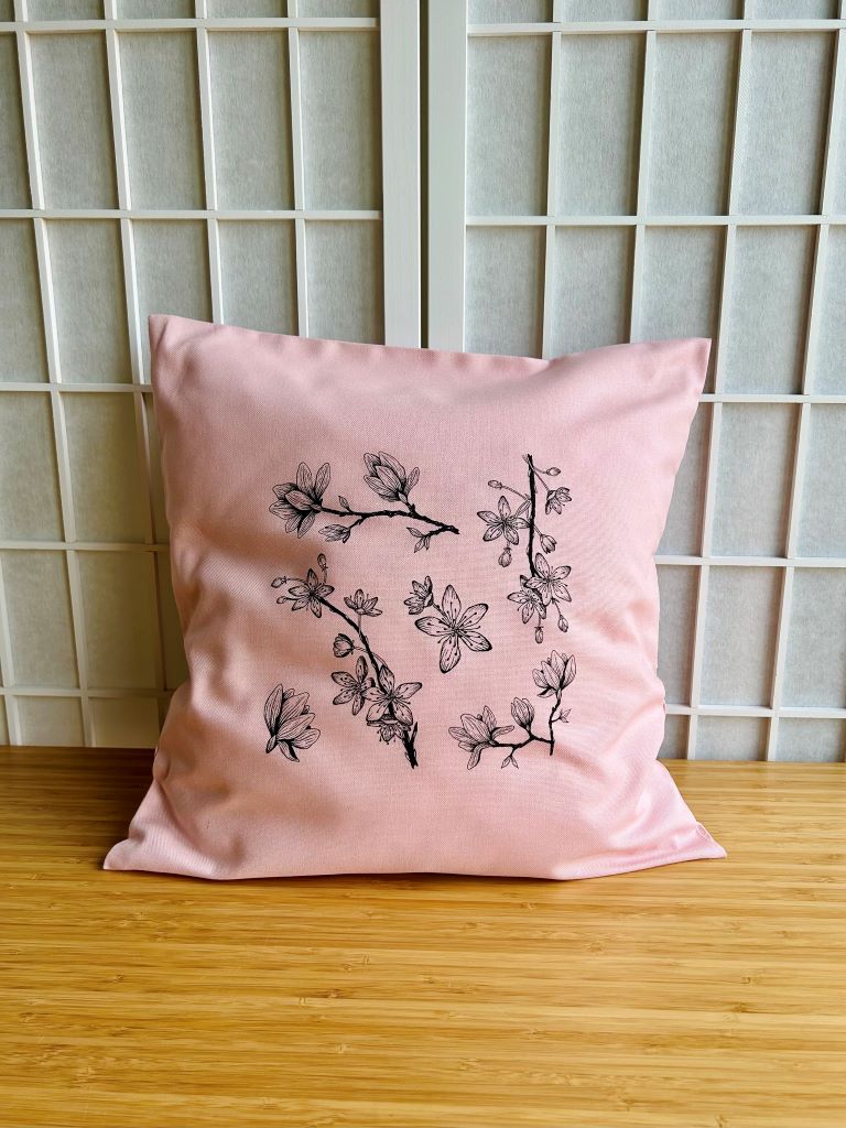 Pillowcase "Spring Japan" pink 40x40 cm
