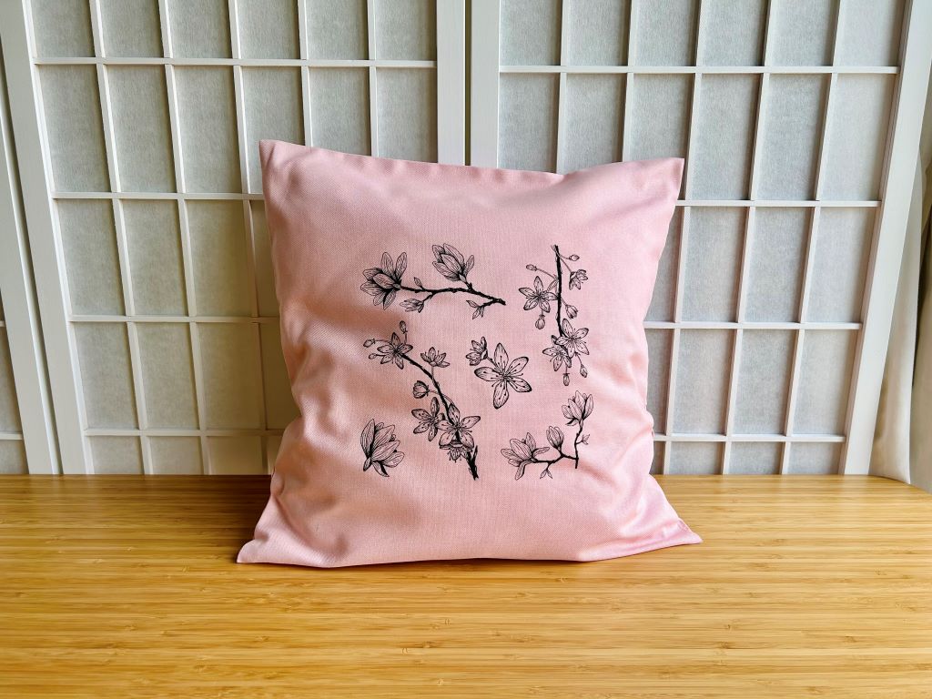 Pillowcase "Spring Japan" pink 40x40 cm