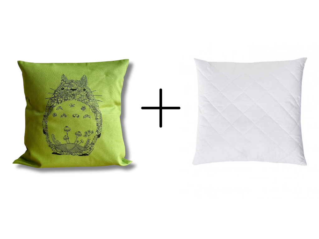 Pillow cover "Totoro" green 40x40 cm