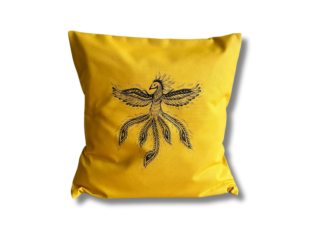 Pillow cover "Fénix" yellow 40x40 cm