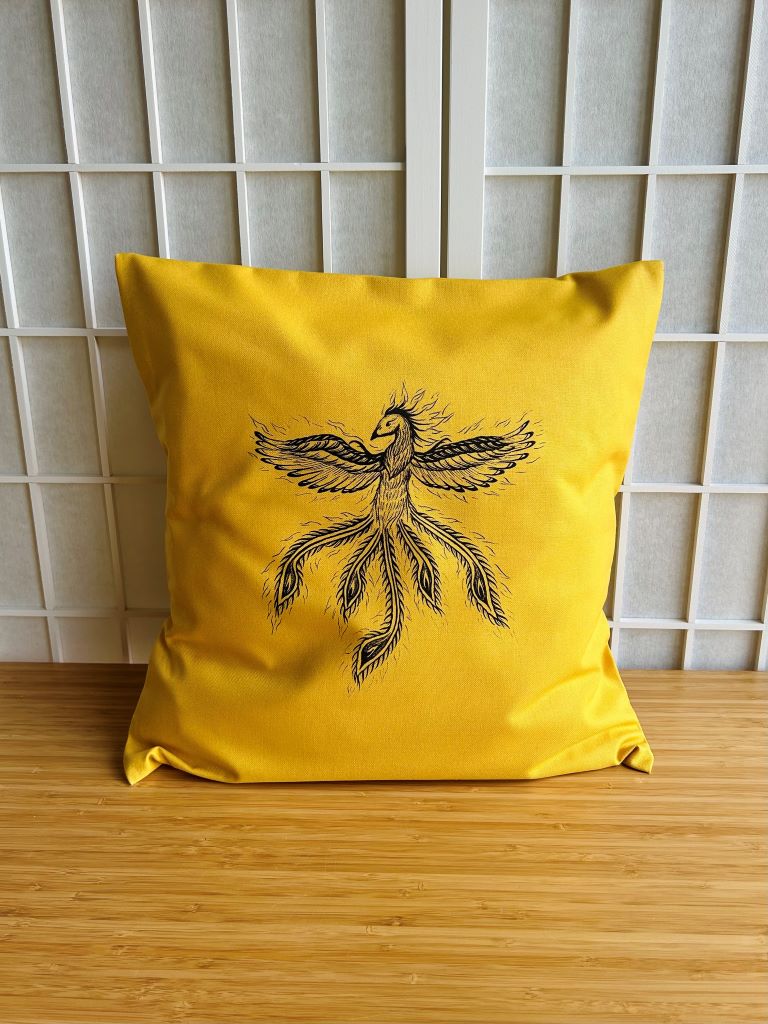 Pillow cover "Fénix" yellow 40x40 cm
