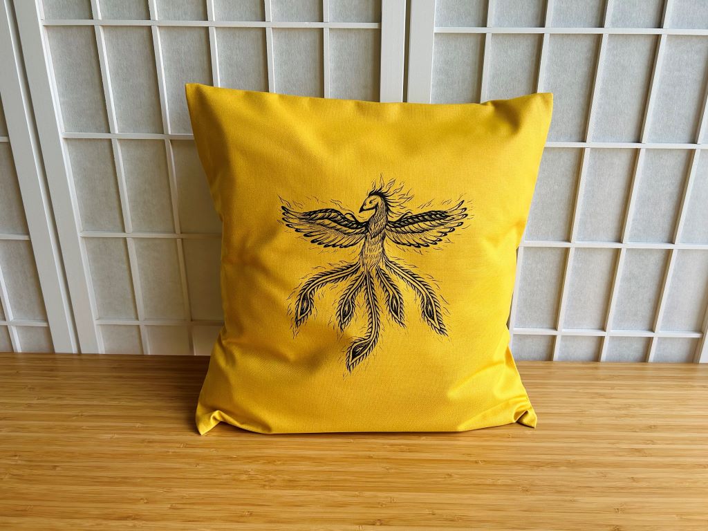 Pillow cover "Fénix" yellow 40x40 cm