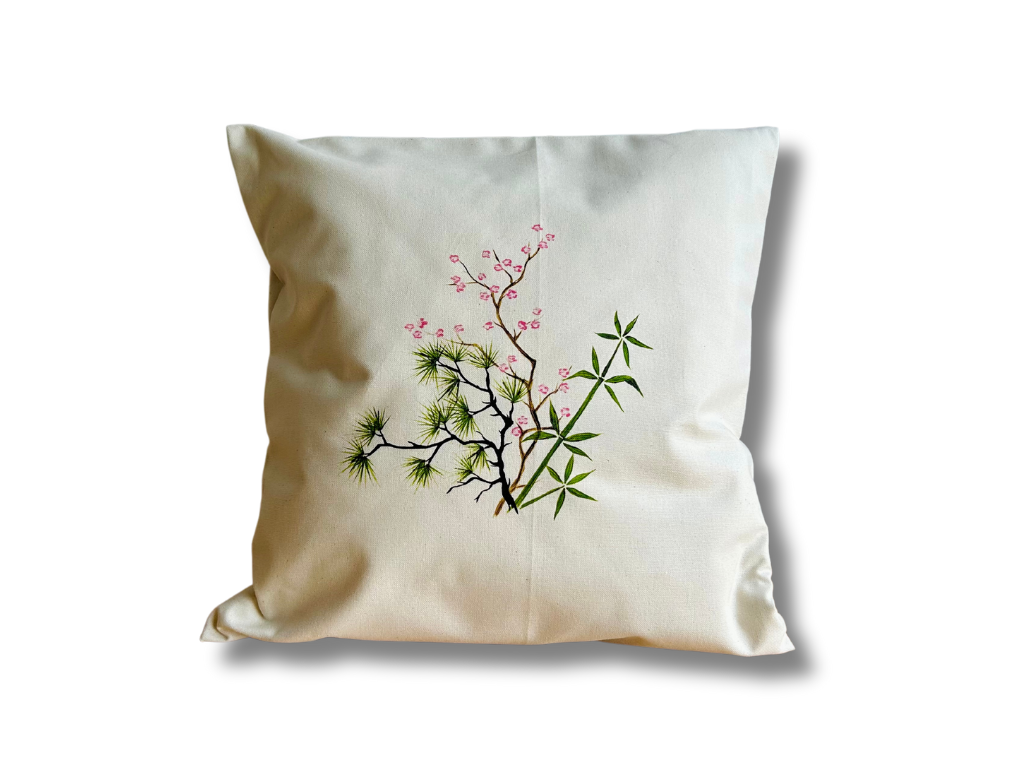 Pillowcase "Three Winter Friends" 40x40 cm