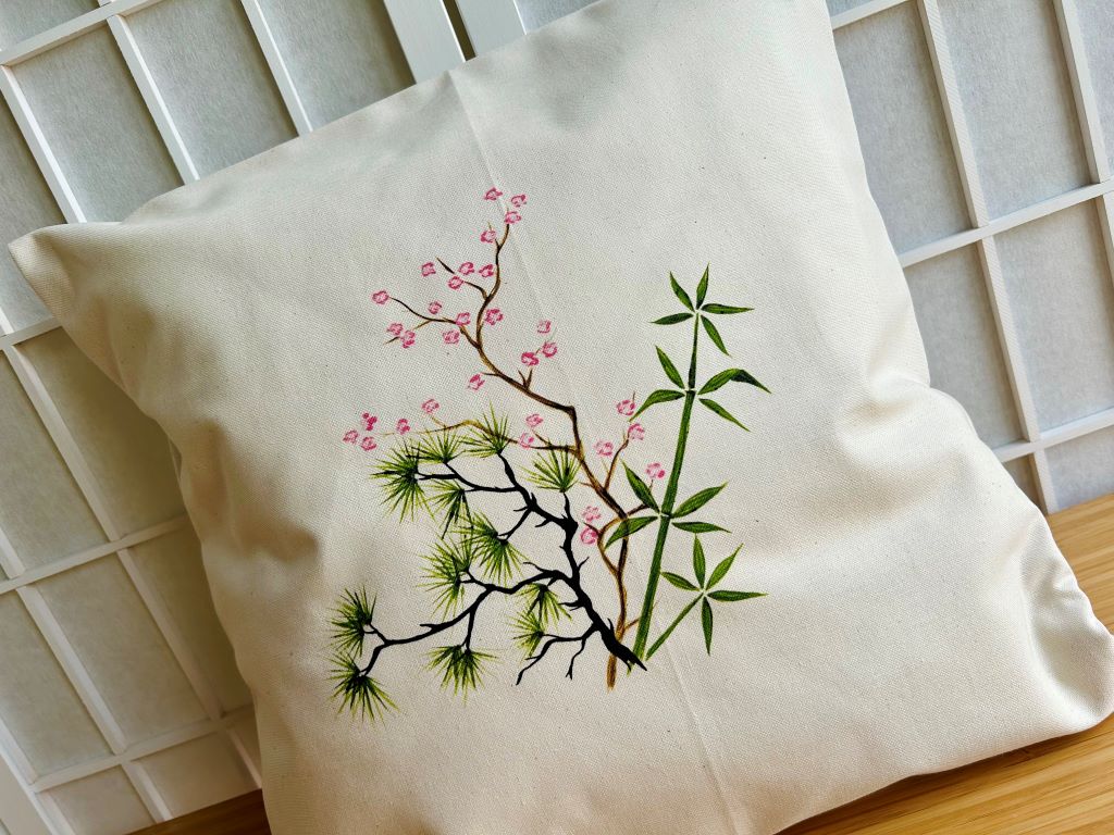 Pillowcase "Three Winter Friends" 40x40 cm