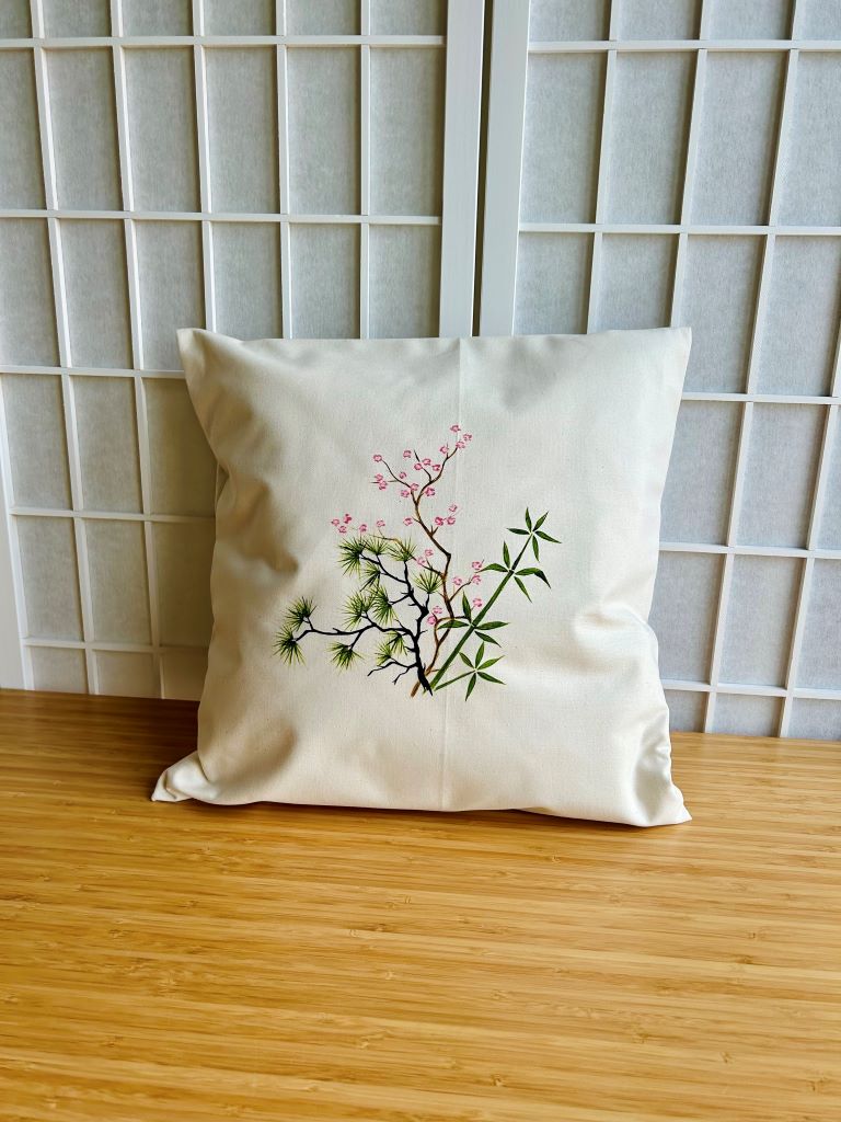 Pillowcase "Three Winter Friends" 40x40 cm