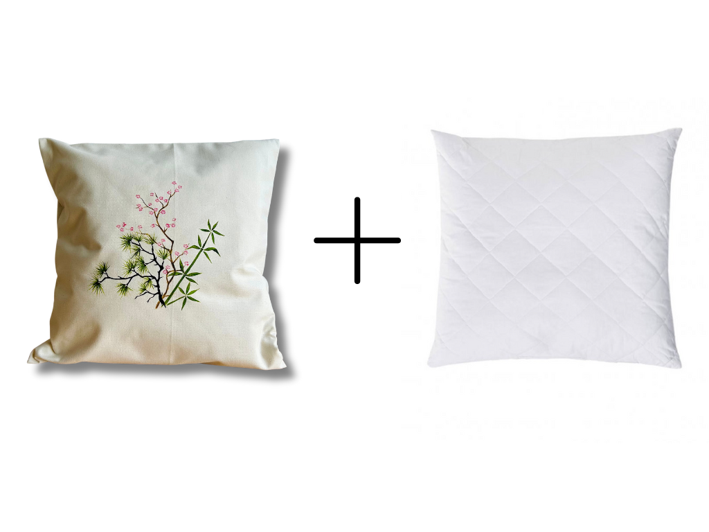 Pillowcase "Three Winter Friends" 40x40 cm