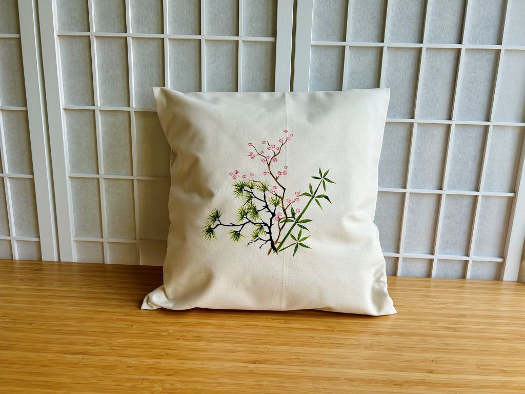 Pillowcase "Three Winter Friends" 40x40 cm