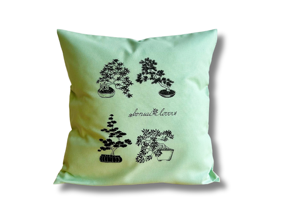 Cushion cover "Bonsai lover" green 40x40 cm