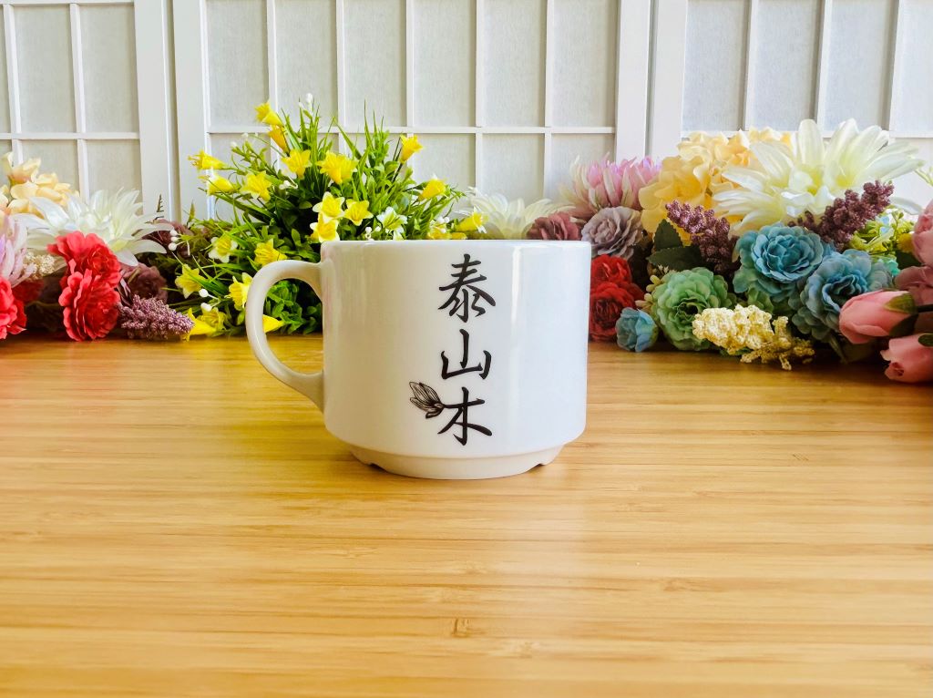 sada hrnků "Jarní Japonsko" se zlatou a stříbrnou 200 ml