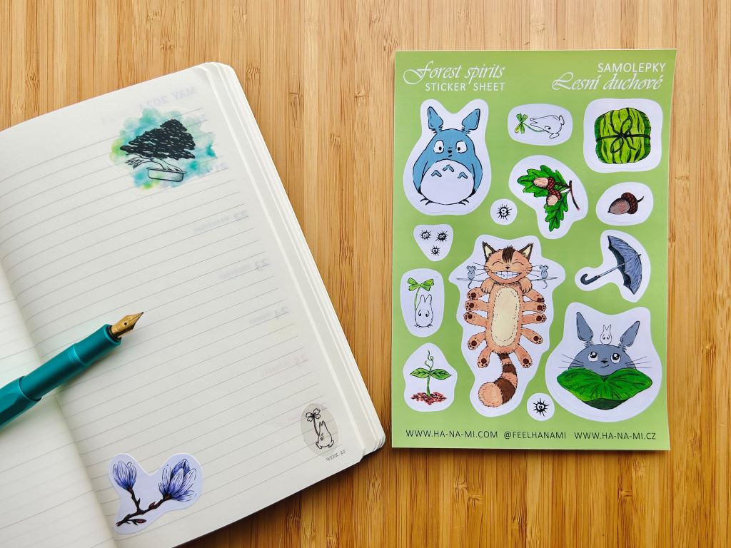 Stickers "Totoro" and forest spirits