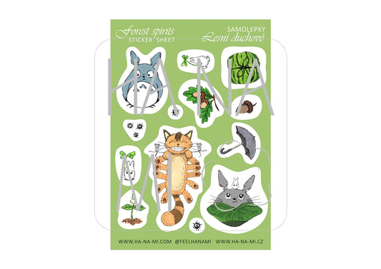 Stickers "Totoro" and forest spirits