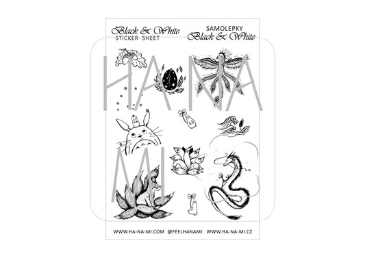 "Black & White" Stickers