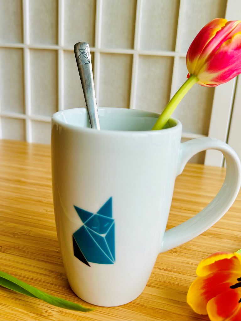 Stainless steel spoon "Origami Fox"