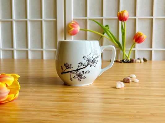 Mug "Sakura" with silver, 300 ml