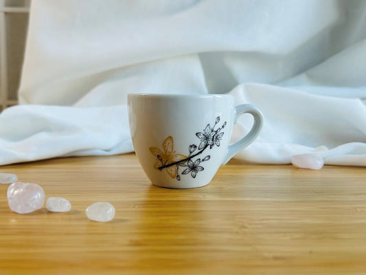 Espresso cup "Sakura" with gold 90ml