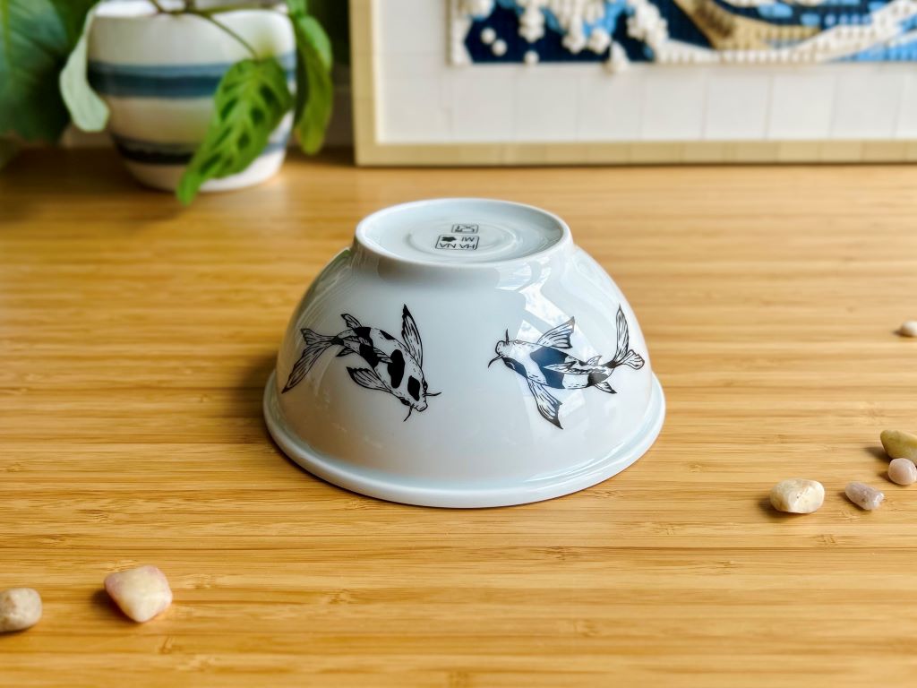 Large bowl "Lake Jewels or Koi Carp with Moon" diameter 16 cm