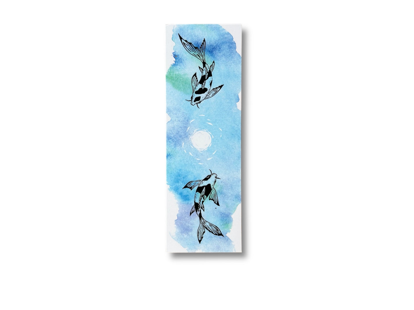 Bookmark "Lake Gems or Koi Carp with the Moon" 15 x 5 cm