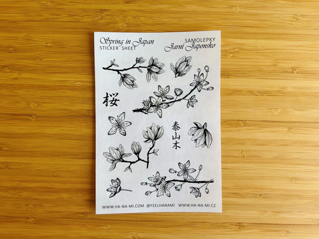 Stickers "Spring Japan" black