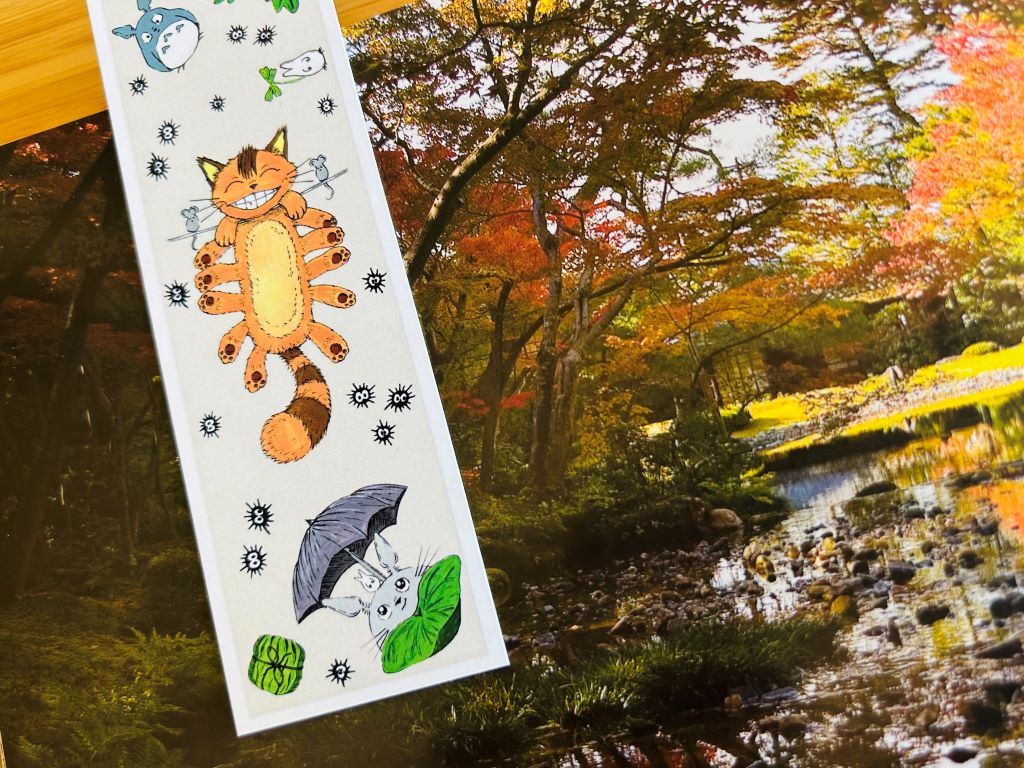 Bookmark "Totoro and other forest spirits" 15 x 5 cm