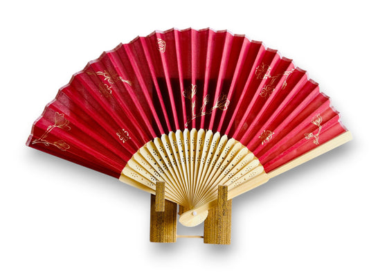 folding fabric fan "Spring Japan" hand-painted