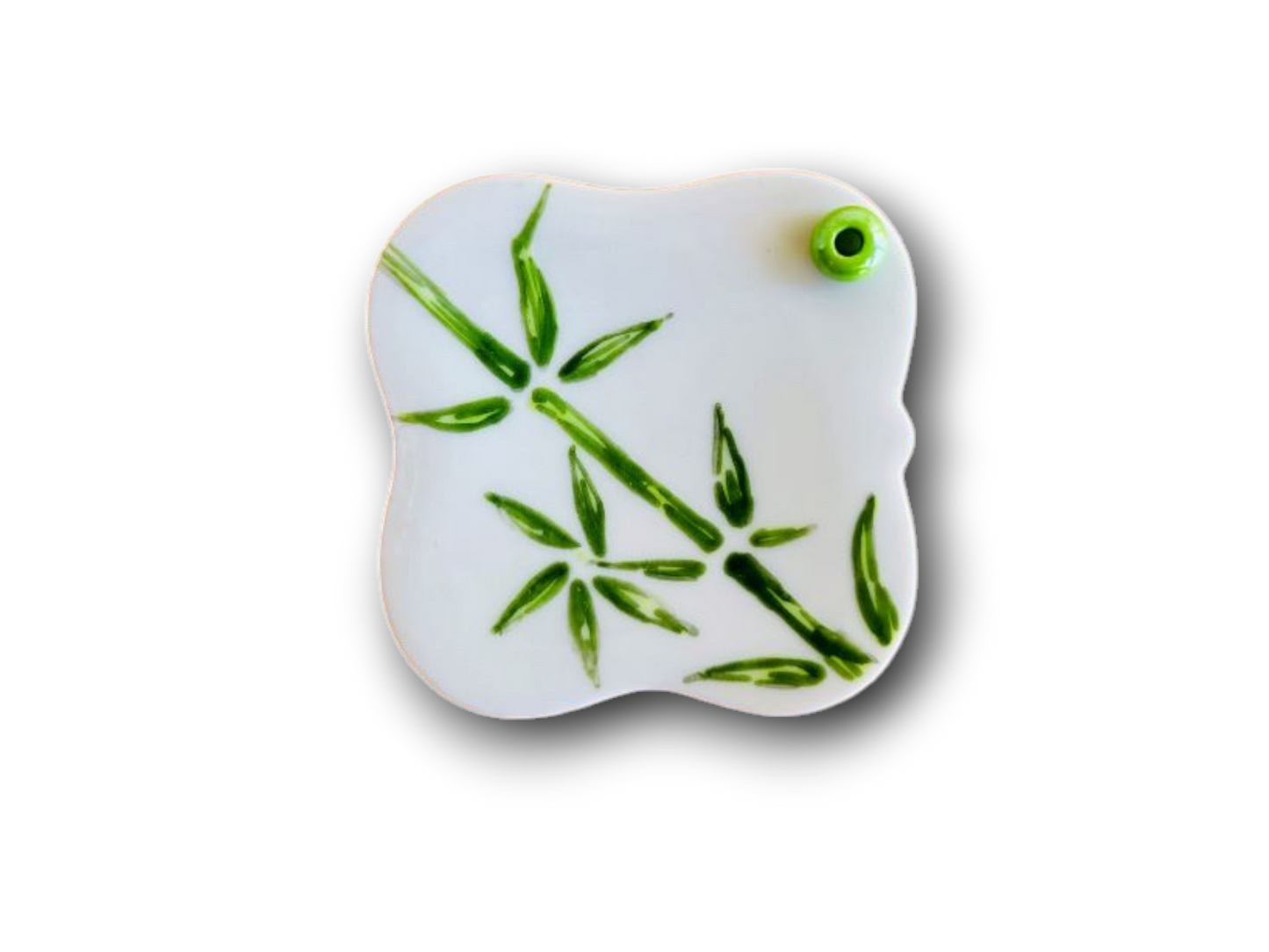 "Bamboo Grove" porcelain incense stick holder 5.5x5.5 cm