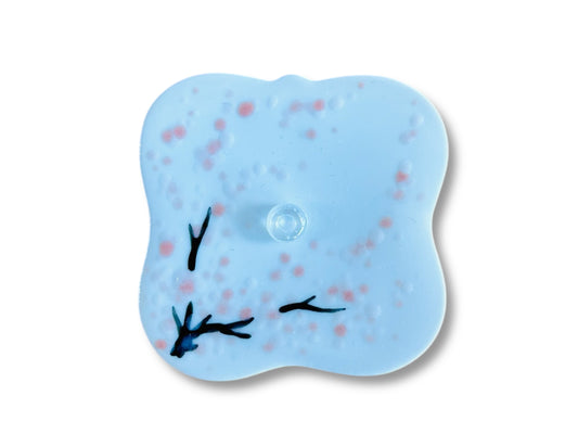 Porcelain incense holder "Morning under the Cherry Blossom" 5.5x5.5 cm
