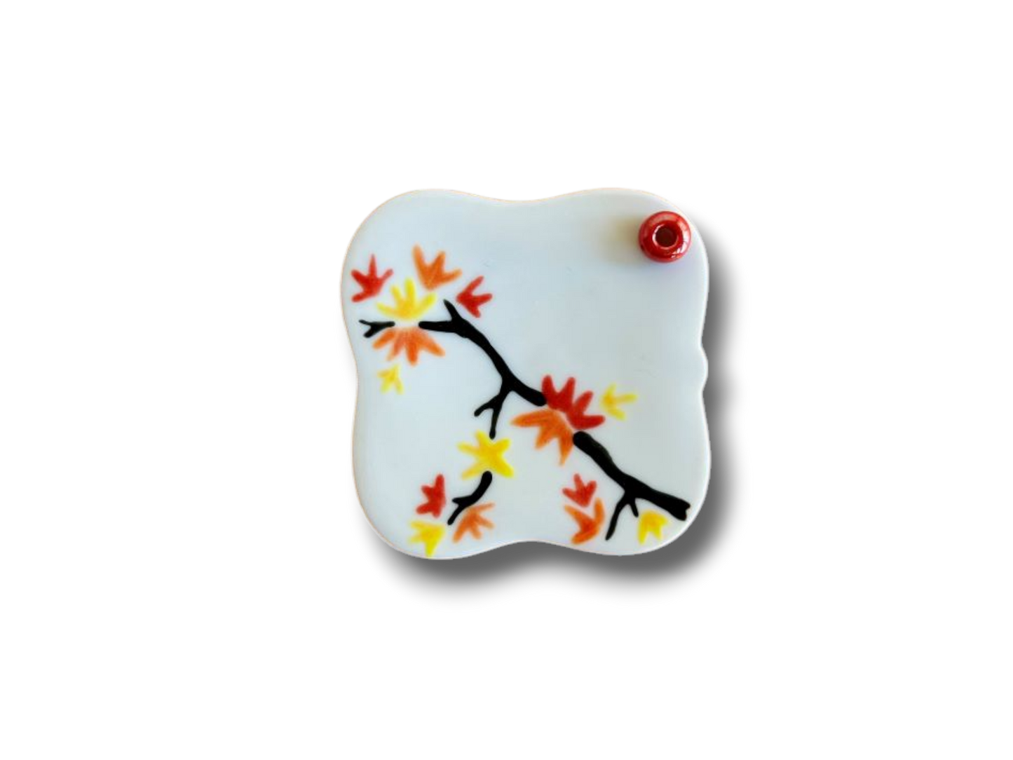 porcelain incense stick holder "Autumn Evening" 5.5x5.5 cm