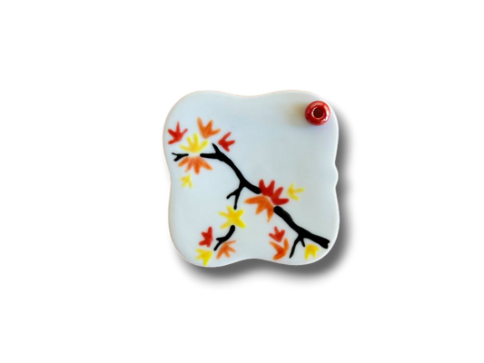 porcelain incense stick holder "Autumn Evening" 5.5x5.5 cm
