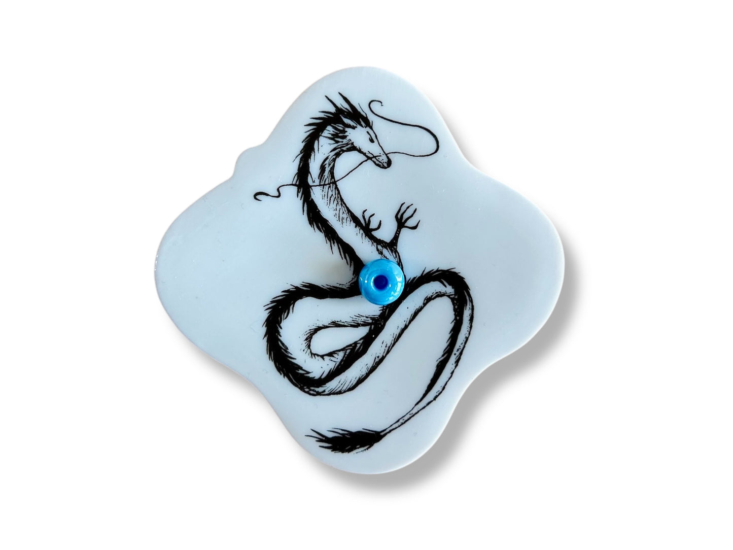 porcelain incense holder "Dragon" 5.5x5.5 cm