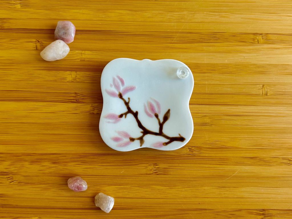 porcelain incense stick holder "Scent of a Spring Dream" 5.5x5.5 cm