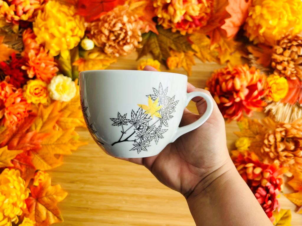 Wide mug "Javory" with gold 480 ml