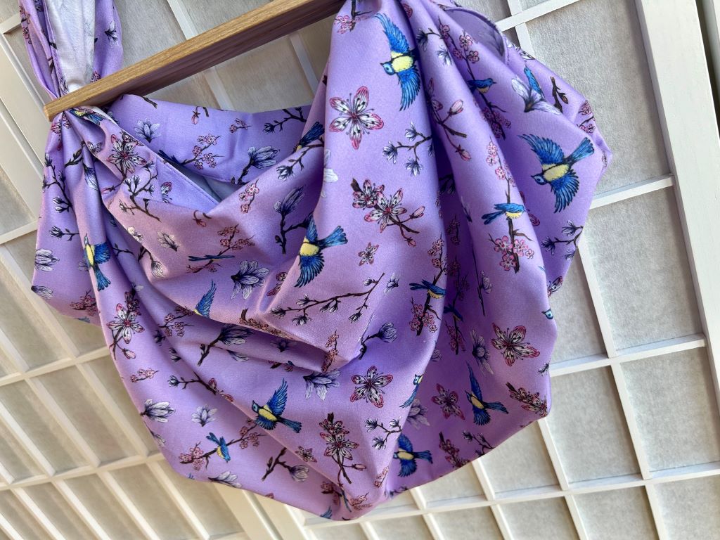large scarf "Spring Japan" 100x100 cm