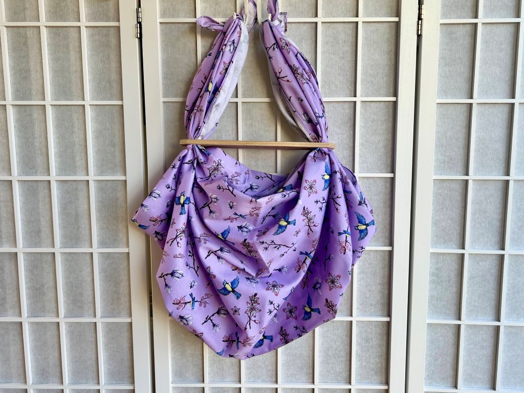 large scarf "Spring Japan" 100x100 cm