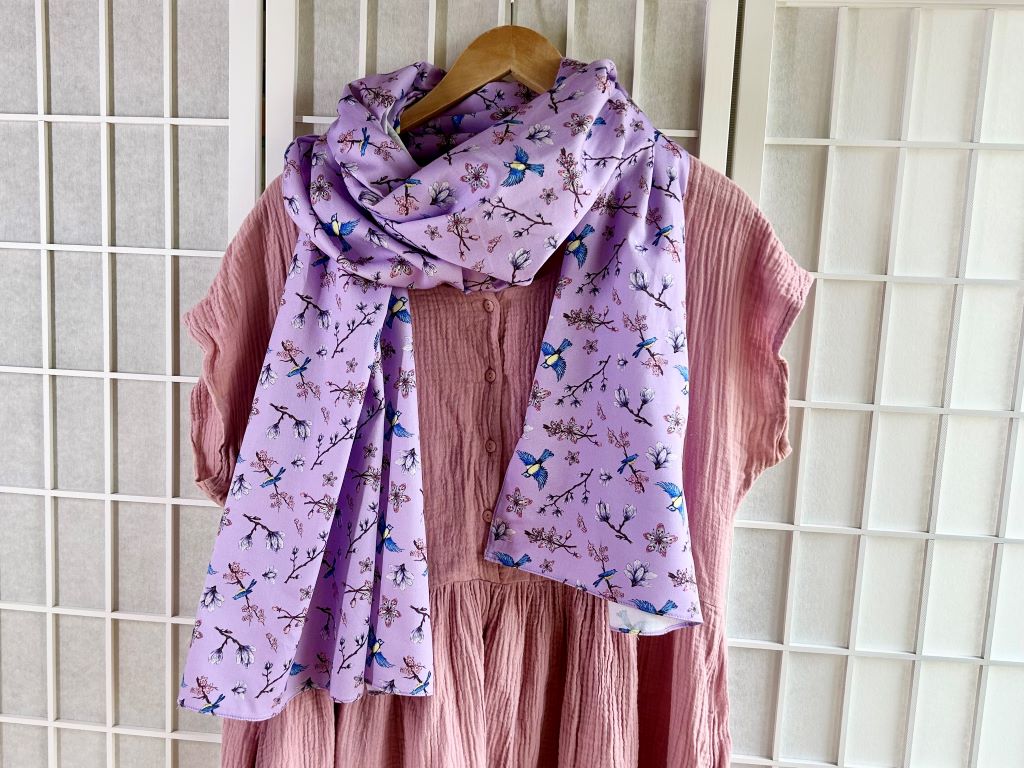 large scarf "Spring Japan" 70x200 cm